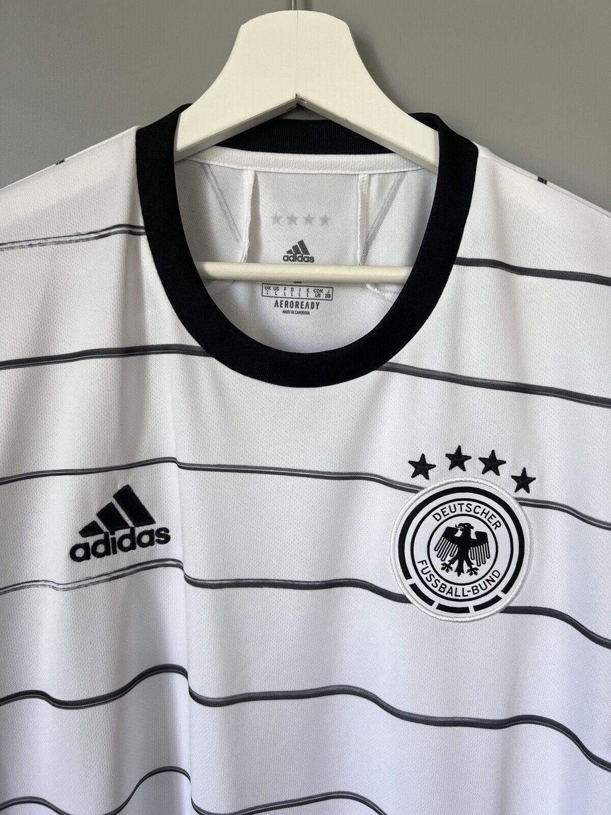 Germany Jersey 2020 Home Soccer Football Shirt Adidas EH6105 Mens Size L