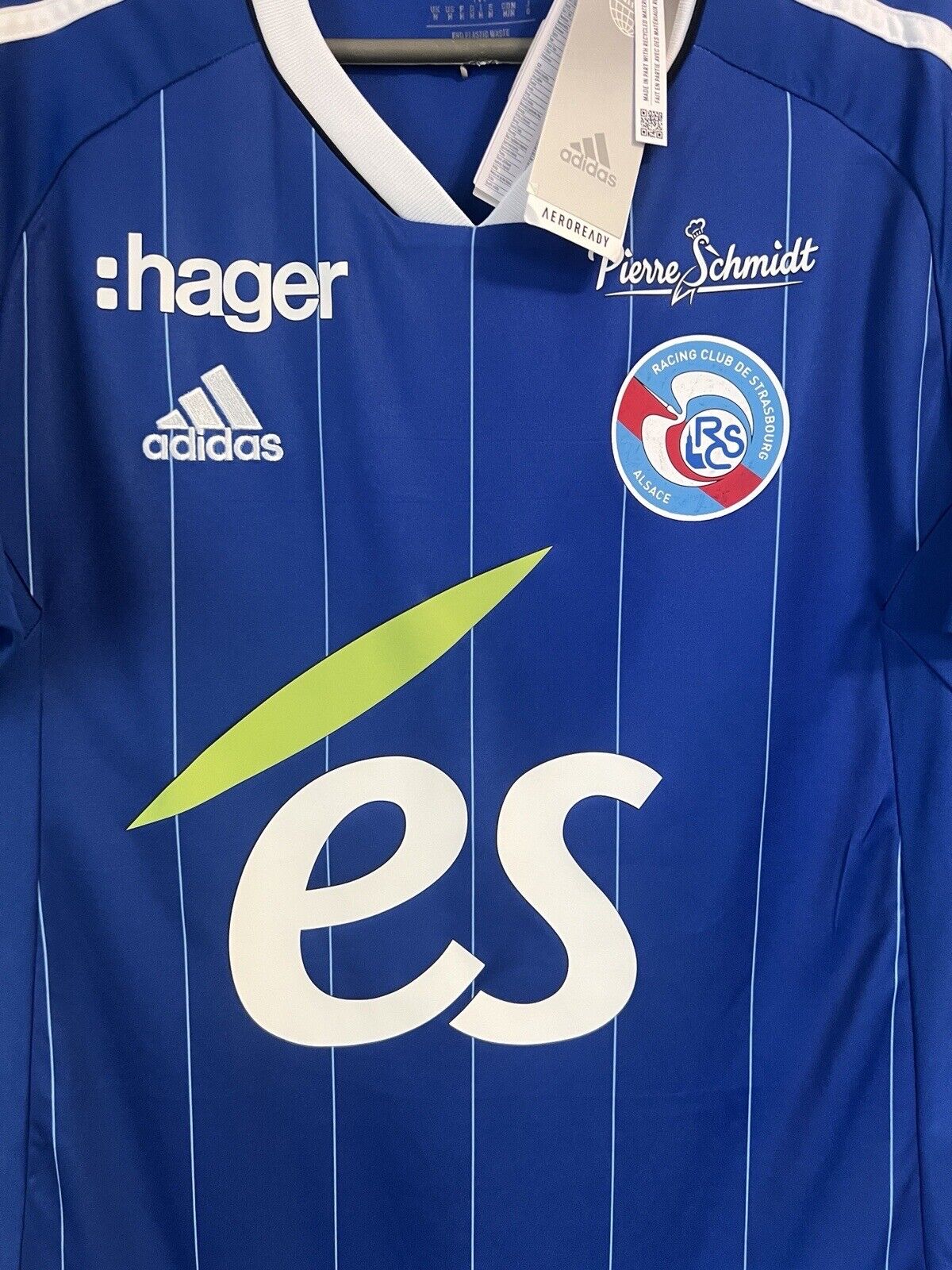 Adidas Strasbourg Home Soccer Jersey 2022/23 Men's Blue Maillot Size M