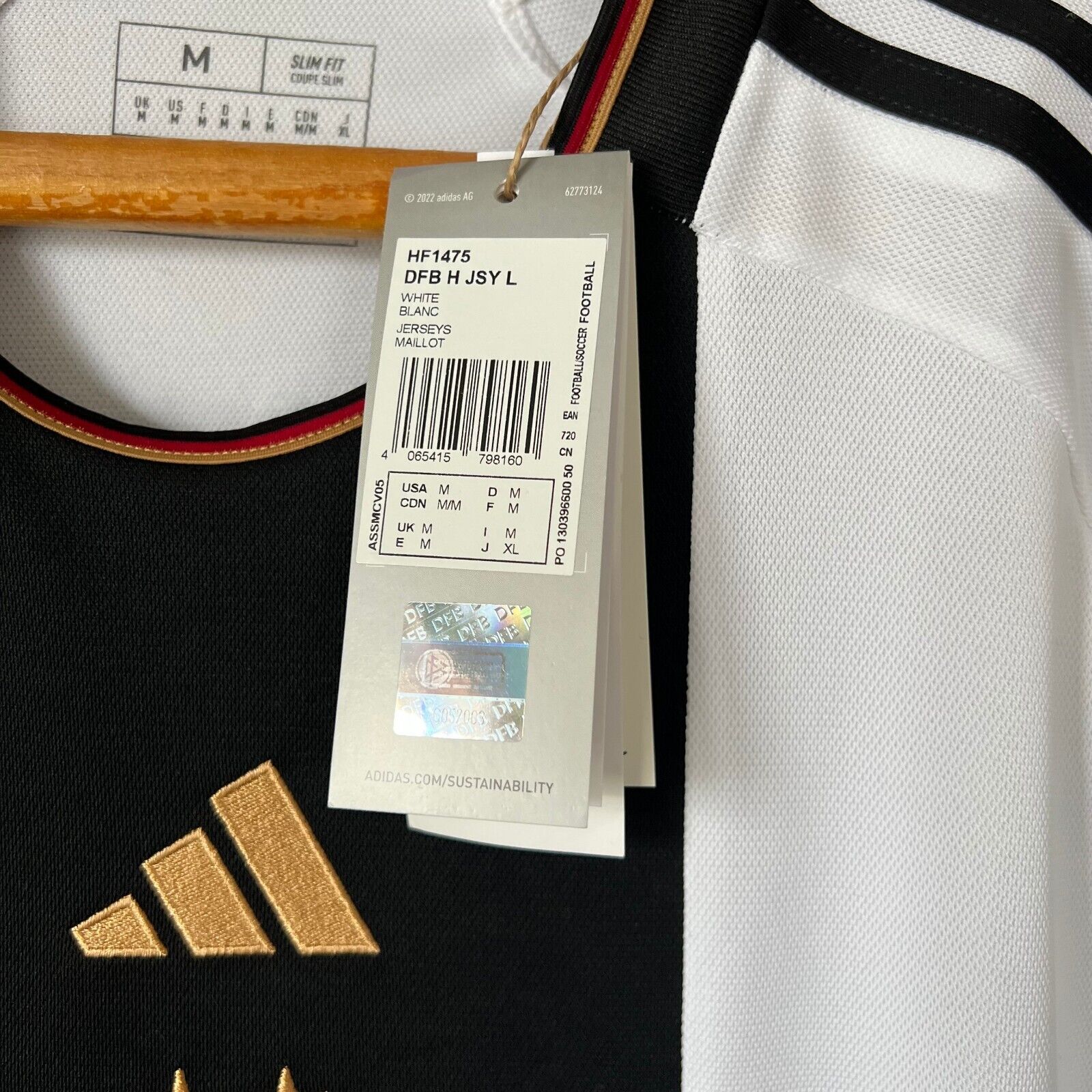 Kimmich Germany Jersey 2022 2023 Home Size M Mens Football Shirt HF1475 Adidas