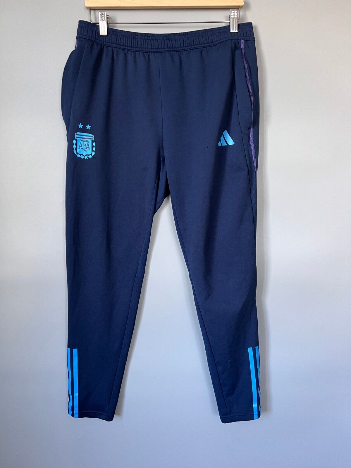 Argentina Tiro 23 Training Pants Blue Football Soccer Adidas HF3914 Mens Size L