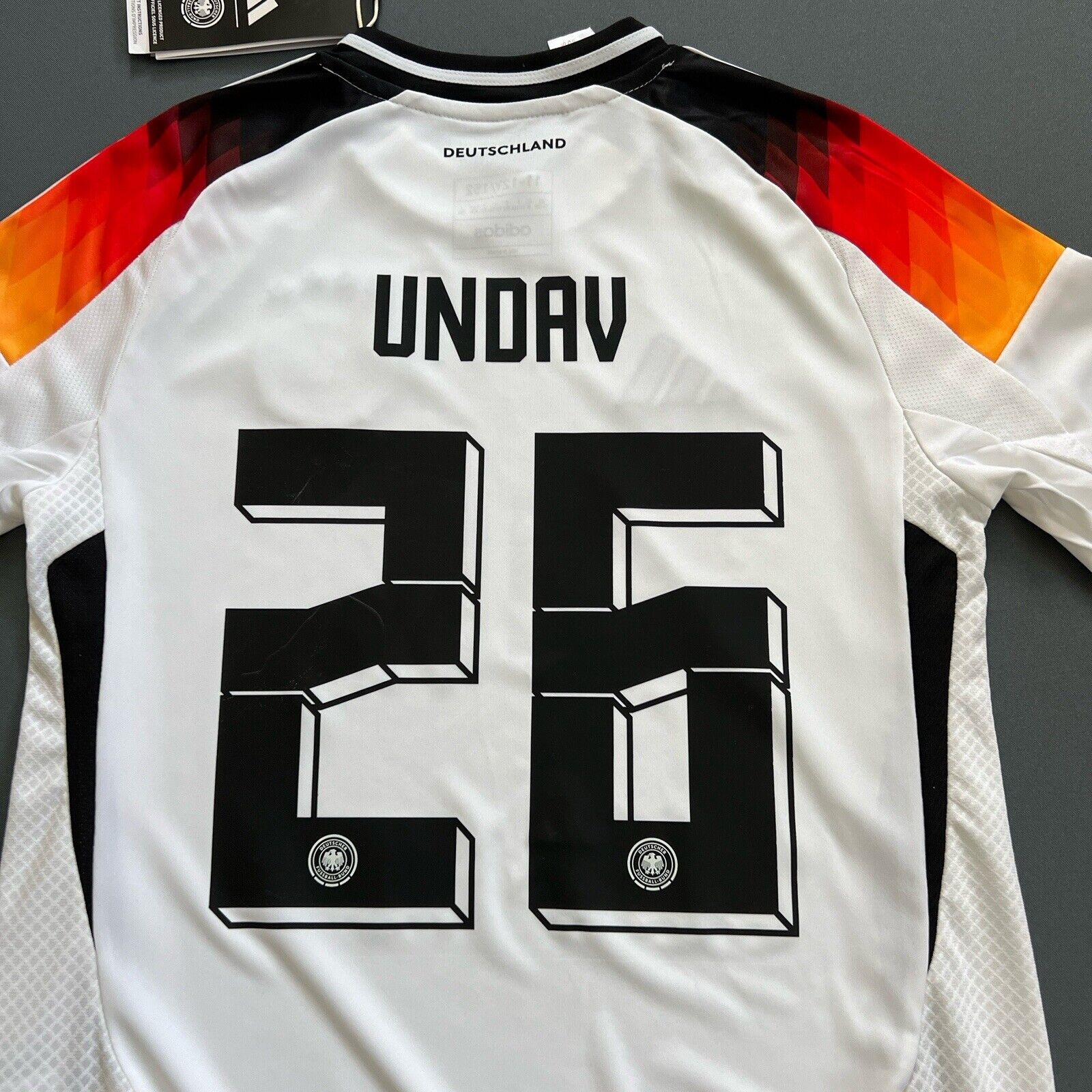 Undav Germany Jersey 2024 Home Soccer Football Adidas DFB IP6130 Boys Size M