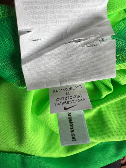 FC Barcelona Jersey 21/22 Goalkeeper Soccer Shirt CV7870-330 Nike Mens Size M