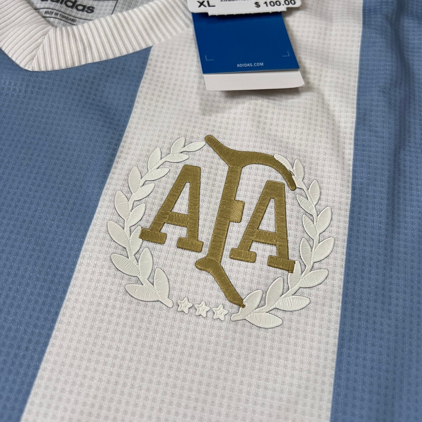 Argentina Jersey Anniversary 2024 Soccer Shirt JF2641 Adidas Mens Size XL