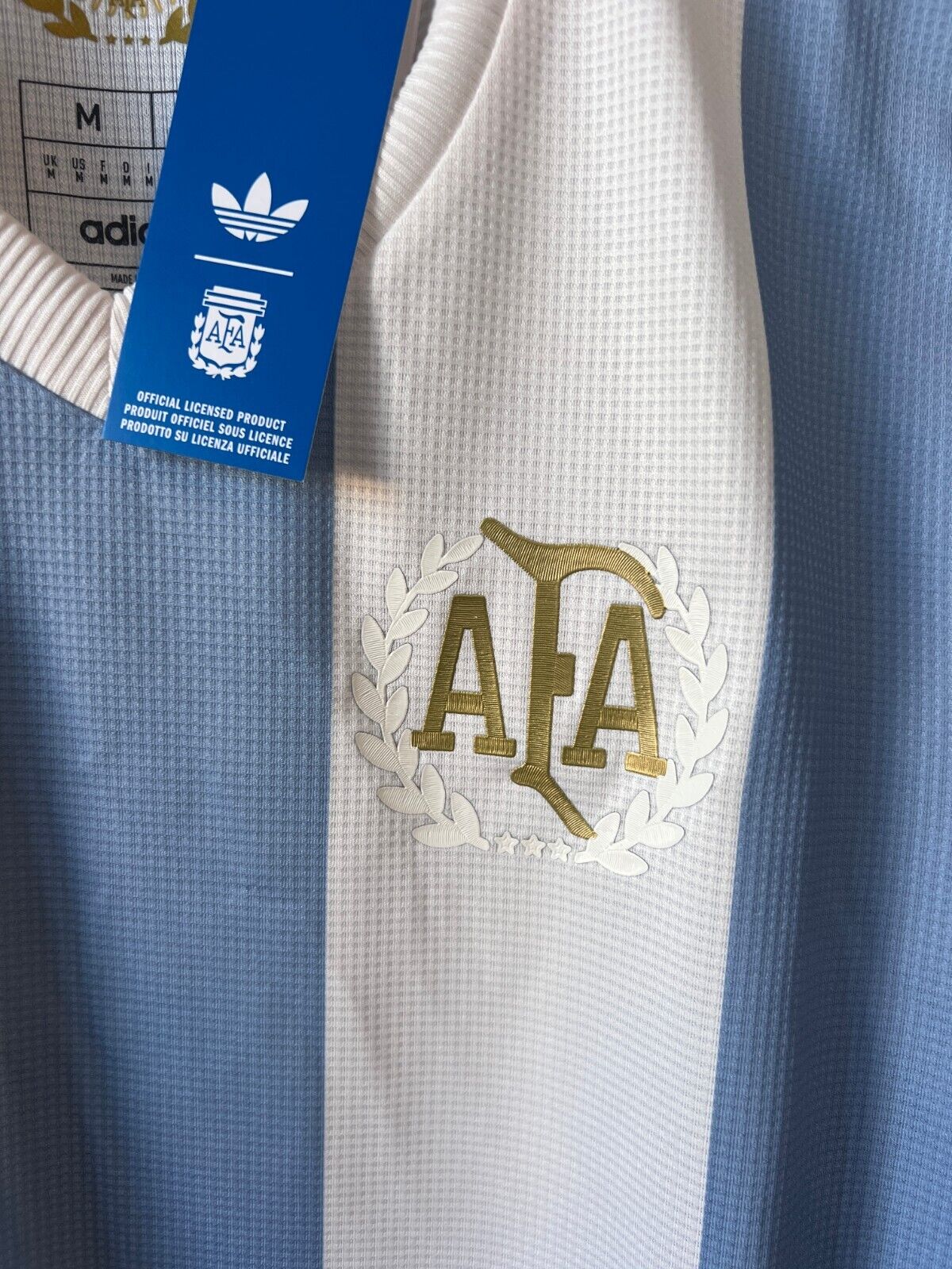 Argentina Jersey Anniversary 2024 Soccer Football Shirt JF2641 Adidas Mens Sz M