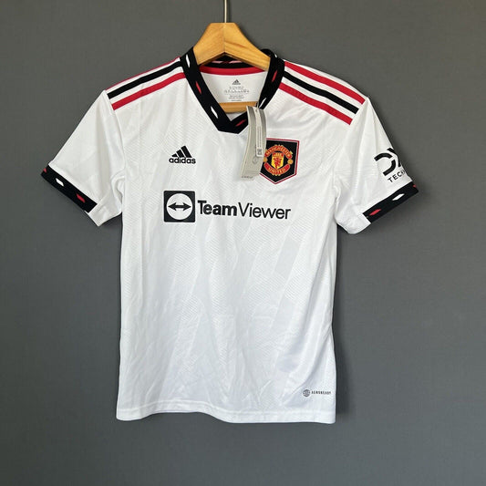 Manchester United 2022-23 Away Size M 11-12Y Boys Adidas Soccer Football Shirt