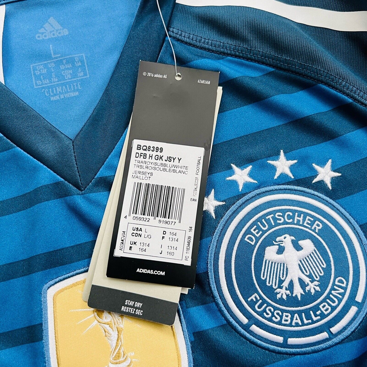 Deutschland Trikot 2018 Home GK Größe 164 Kinder BQ8399 Fußball Adidas
