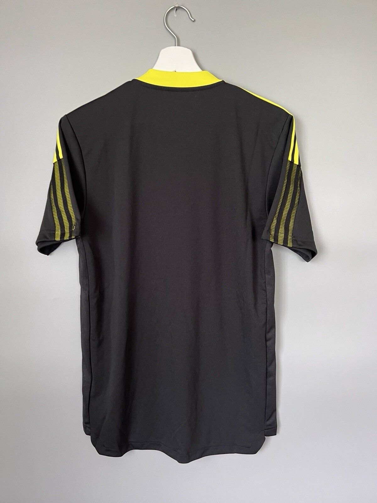 Leeds United Jersey Training Black Soccer Football Shirt Adidas Mens Size S