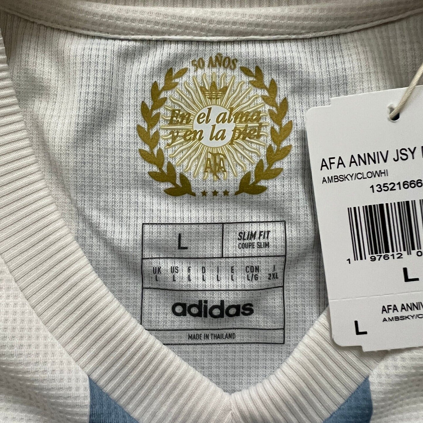 Argentina Jersey Anniversary 2024 Soccer Shirt JF2641 Adidas Mens Size L