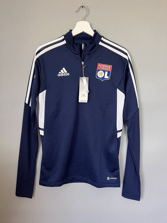 Olympique Lyon Training Top Condivo 22 Soccer Football Adidas Mens Size XS