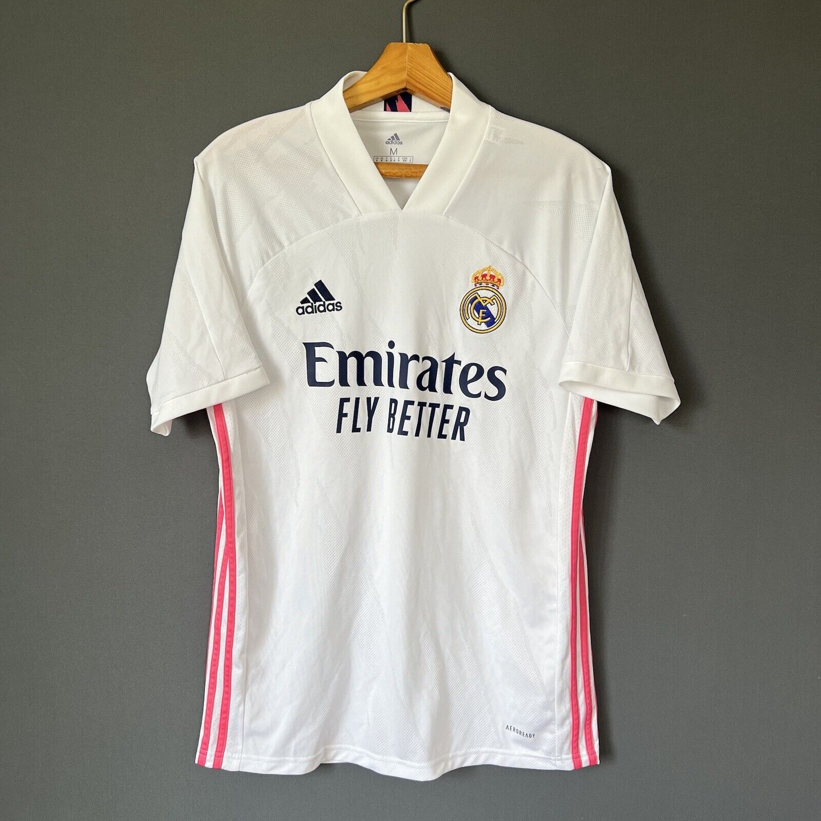 REAL MADRID JERSEY 2020/21 HOME MEDIUM SOCCER FOOTBALL ADIDAS FM4735