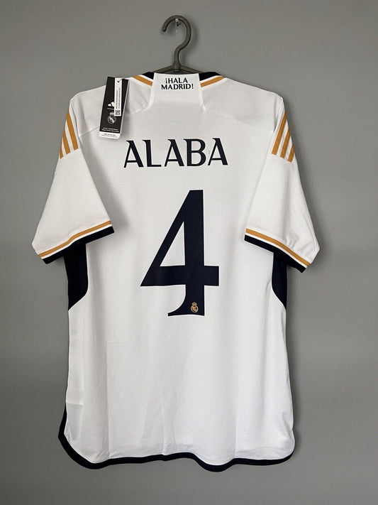 Alaba Real Madrid Jersey 23/24 Home Mens Soccer Shirt HR3796 Adidas Size L