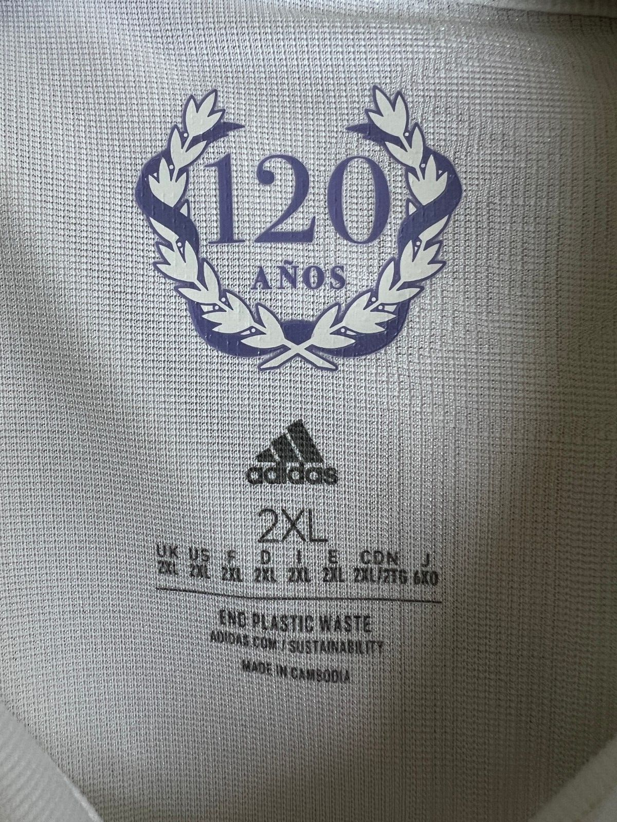Real Madrid Jersey 22/23 Home Authentic Soccer Shirt HF0292 Adidas Mens Size 2XL