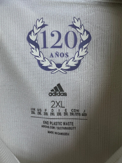 Real Madrid Jersey 22/23 Home Authentic Soccer Shirt HF0292 Adidas Mens Size 2XL