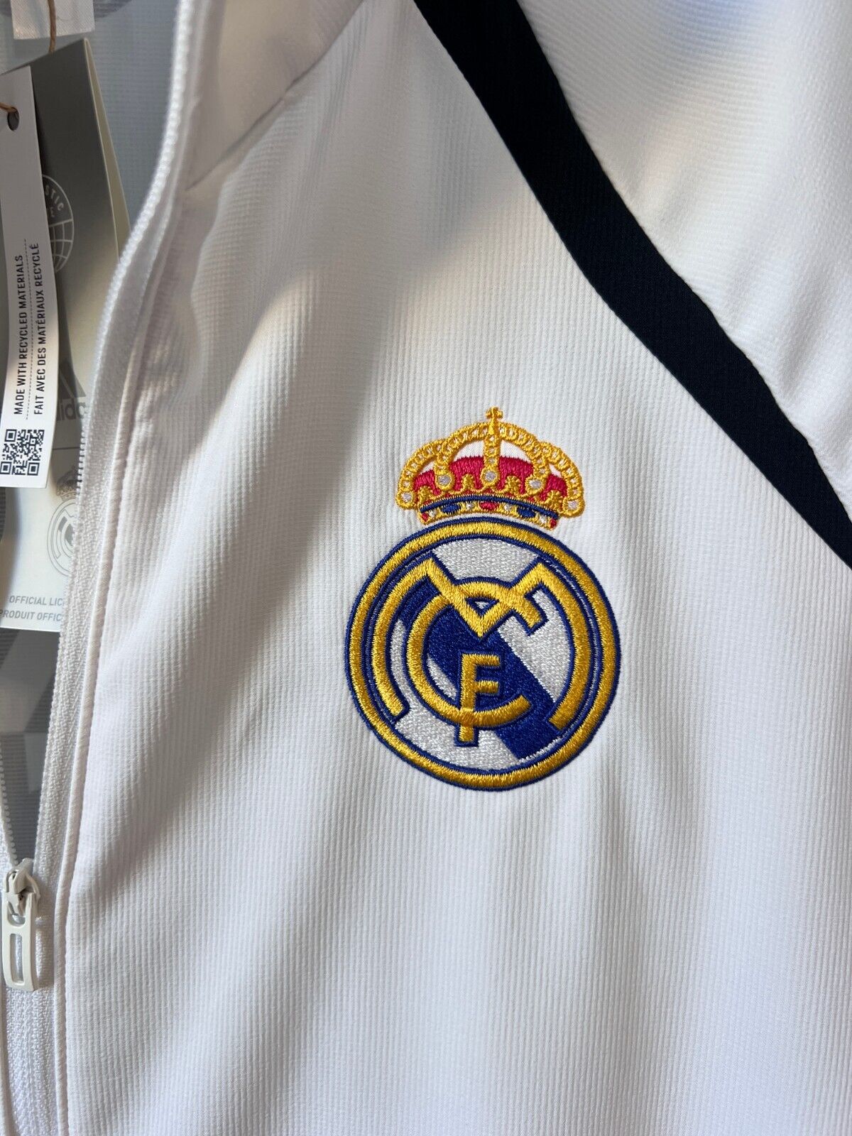 Real Madrid Teamgeist Jacket 2006 x 2021 White Soccer Adidas HA2537 Mens Size M