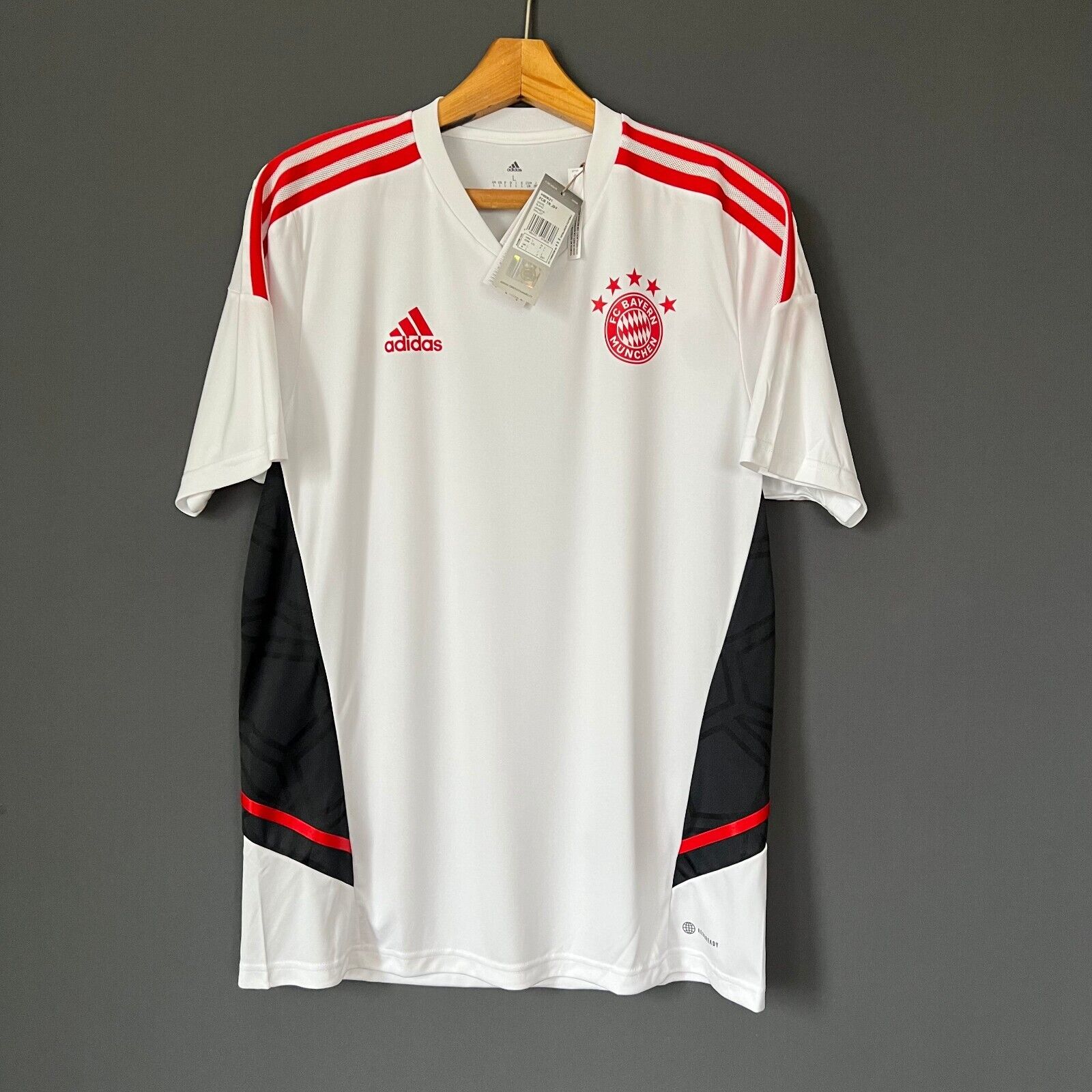Bayern Munich Jersey Training Large Mens Football Shirt HB0621 Adidas