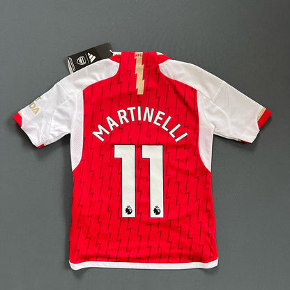 Martinelli Arsenal Jersey 23/24 Home Soccer Shirt HZ2133 Adidas Boys Size XS