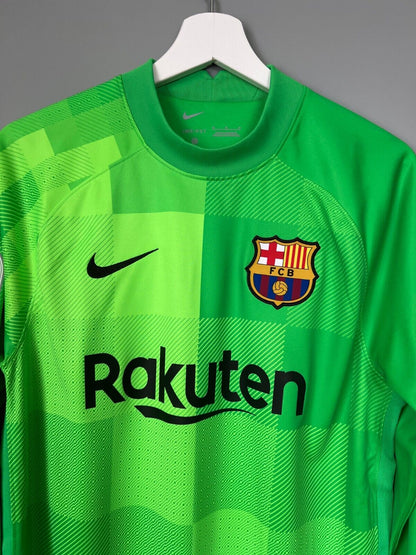 FC Barcelona Jersey 21/22 Goalkeeper Soccer Shirt CV7870-330 Nike Mens Size M