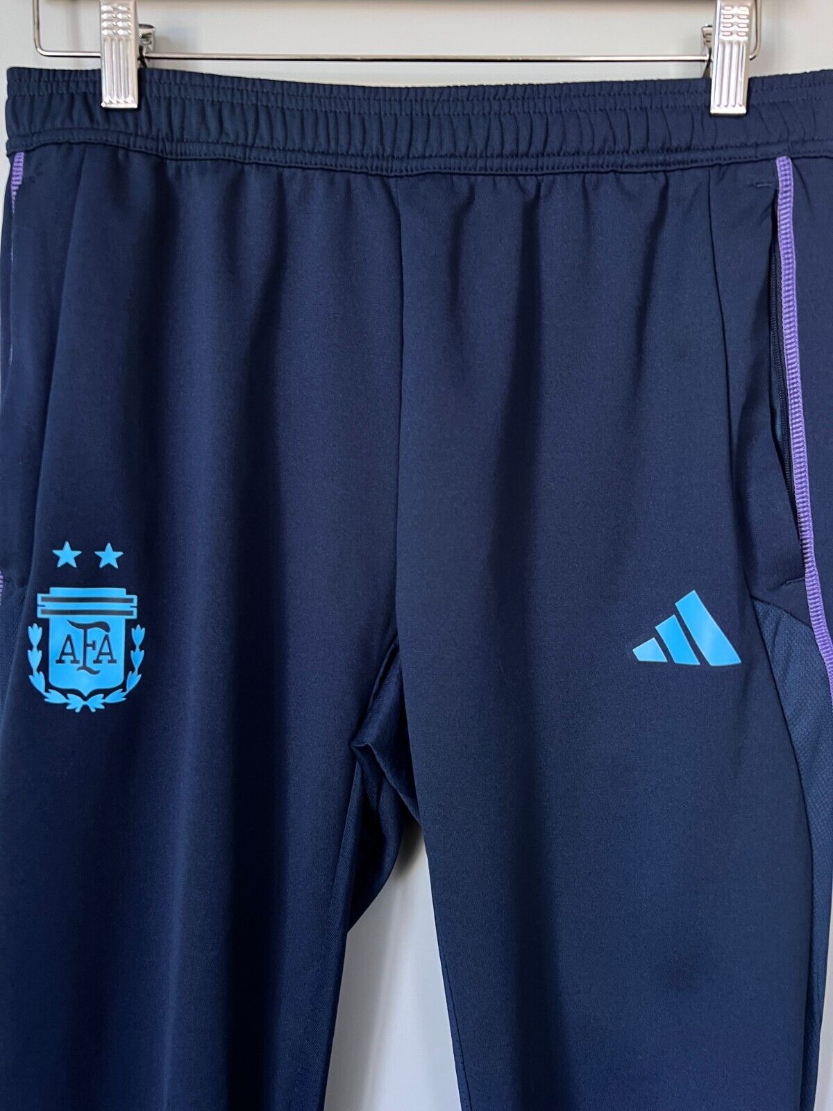 Argentina Tiro 23 Training Pants Blue Football Soccer Adidas HF3914 Mens Size M