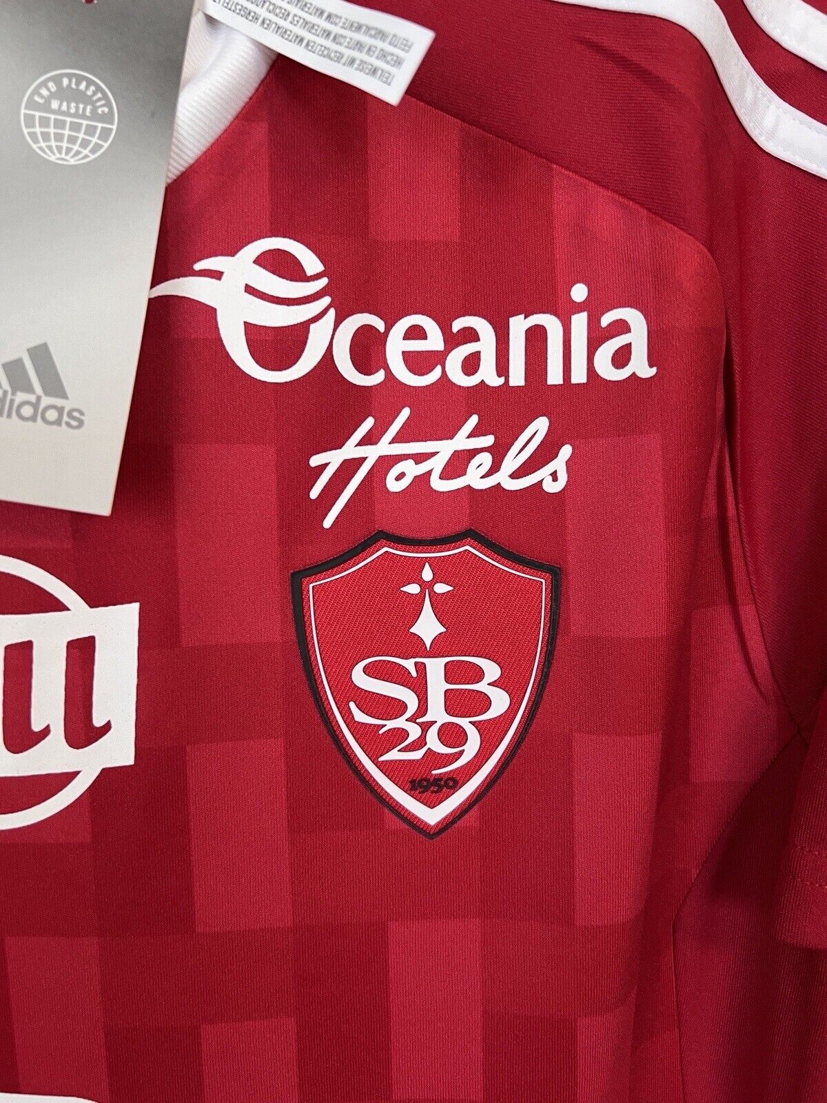 Stade Brestois Brest 29 Jersey Home Mens Soccer Shirt Maillot Adidas Size S