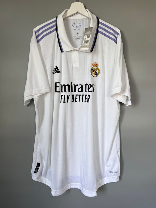 Real Madrid Jersey 22/23 Home Authentic Soccer Shirt HF0292 Adidas Mens Size 2XL