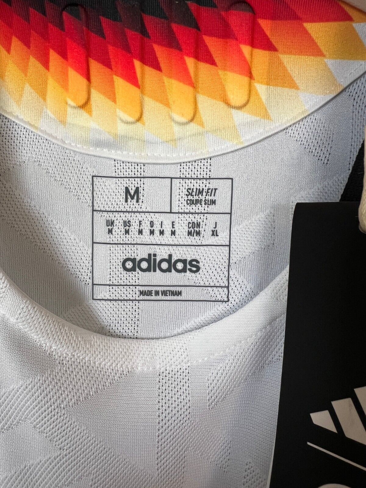 Germany Jersey 2024 Home Authentic Mens Soccer Shirt Adidas IZ1620 Size M