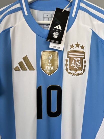 Messi Argentina Jersey 2024 Home Soccer Shirt IP8409 Adidas Men Size M