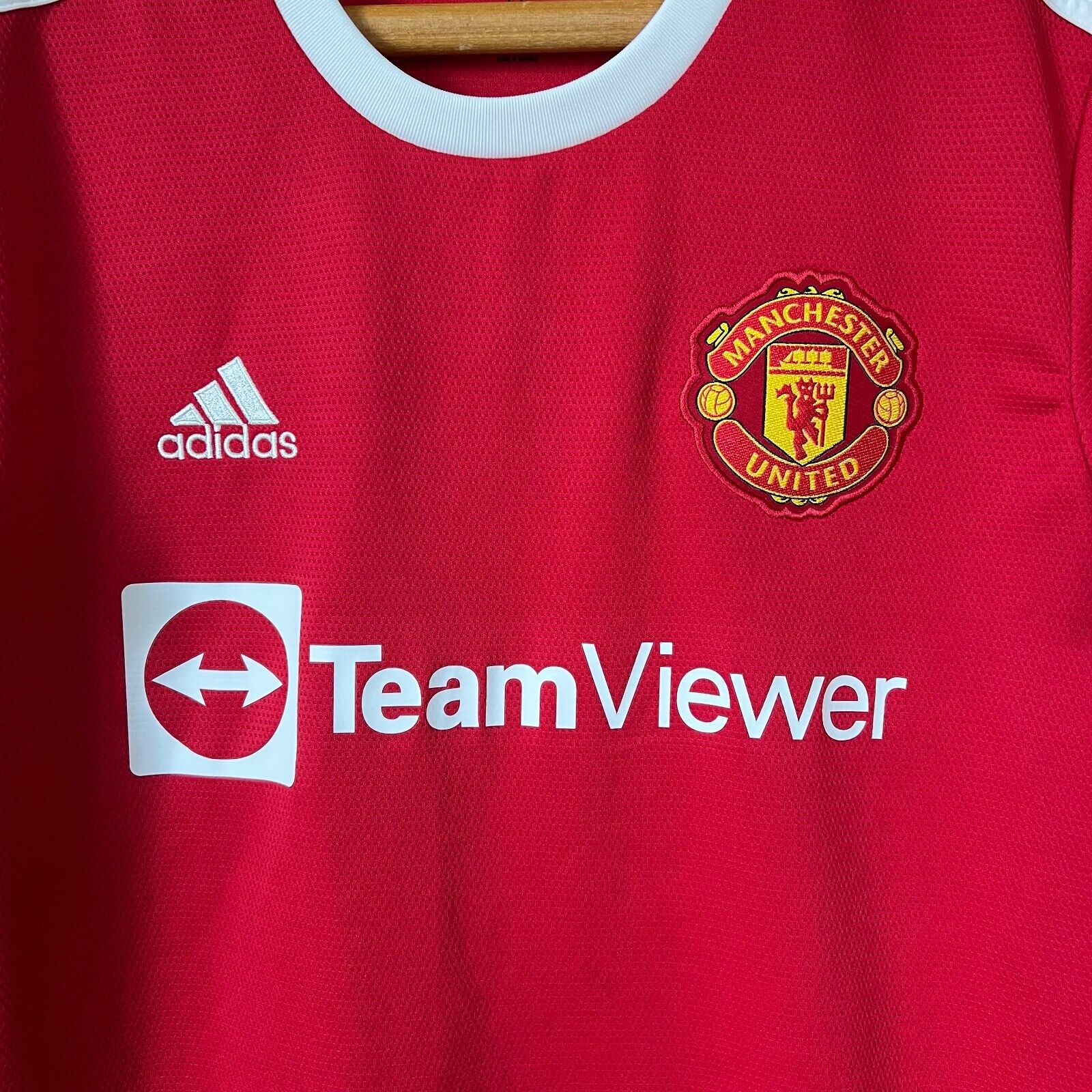 Manchester United Jersey 2021 2022 Home Size S Mens Soccer Shirt H31447 Adidas