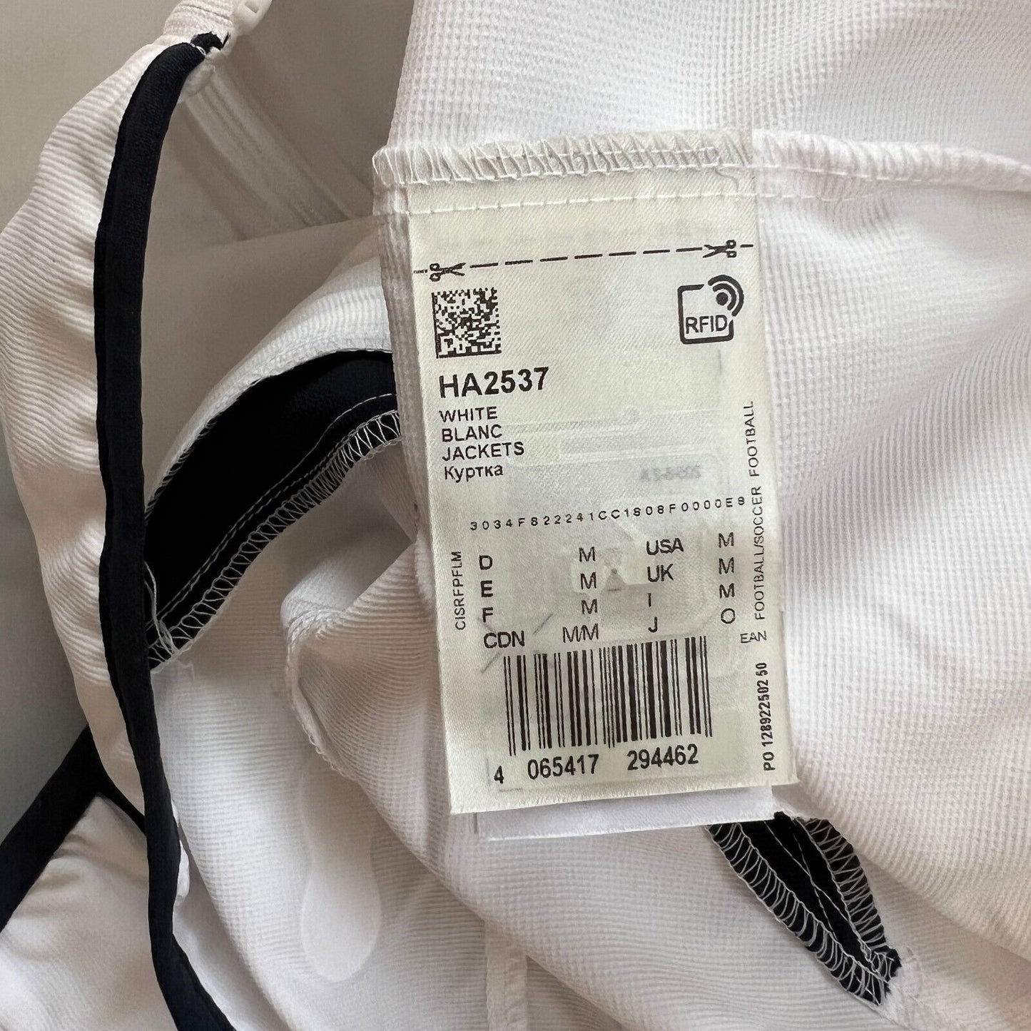 Real Madrid Teamgeist Jacket 2006 x 2021 White Soccer Adidas HA2537 Mens Size M