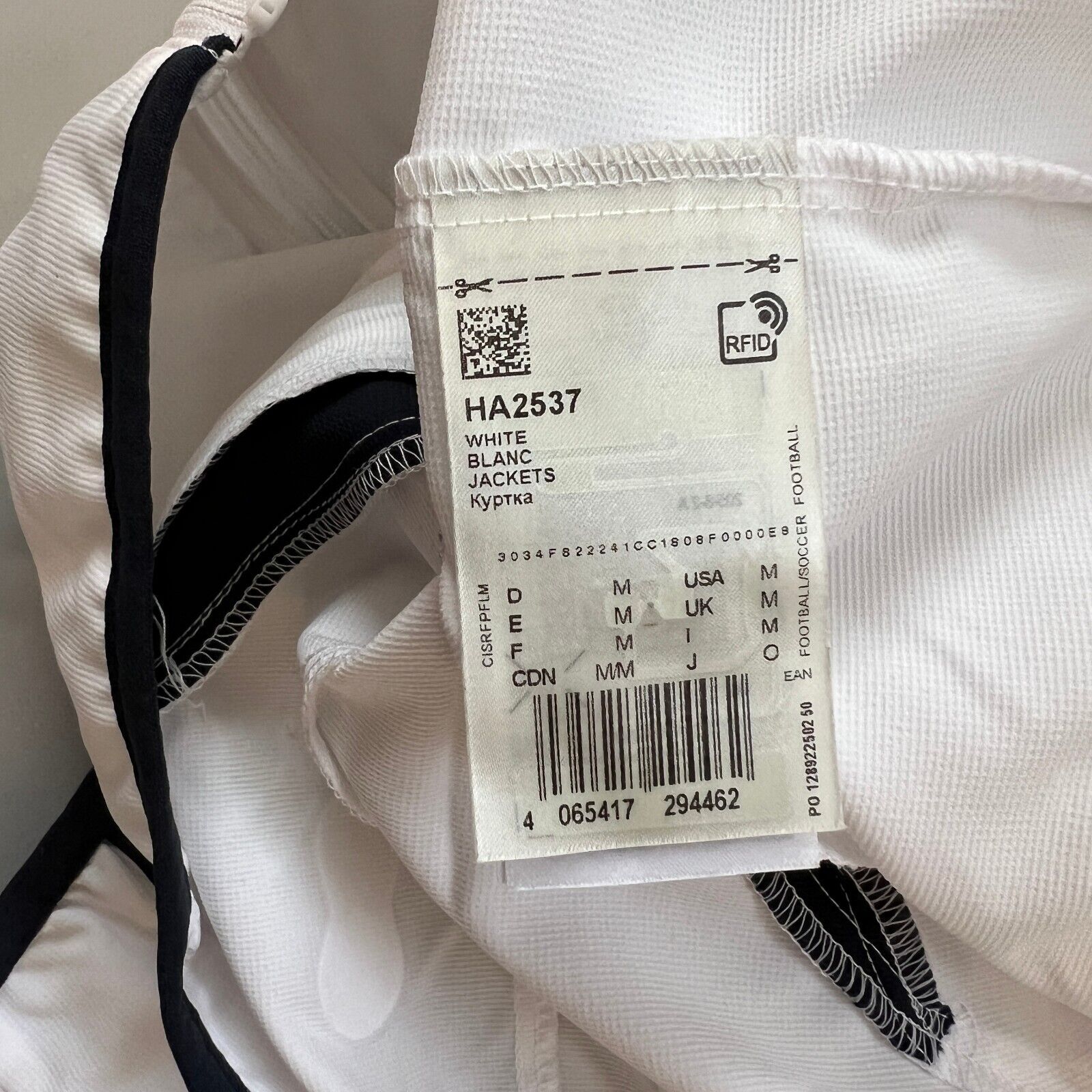Real Madrid Teamgeist Jacket 2006 x 2021 White Soccer Adidas HA2537 Mens Size M