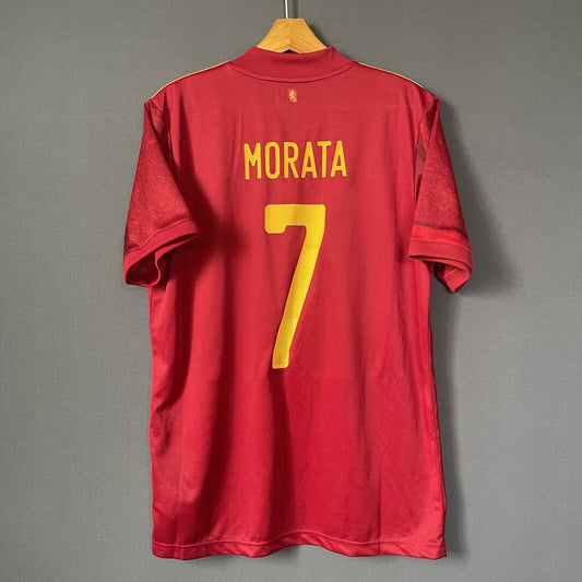 MORATA SPAIN TEAM JERSEY 2021 HOME SIZE L FOOTBALL SOCCER SHIRT ADIDAS [FR8361]