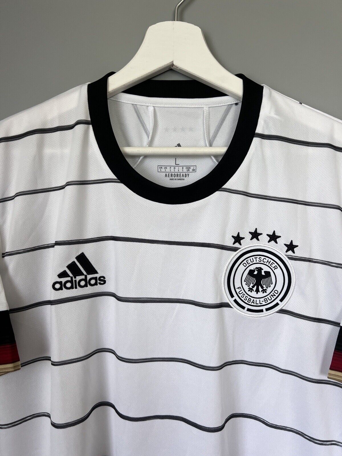 Germany Jersey 2020 Home Soccer Football Shirt Adidas EH6105 Mens Size L