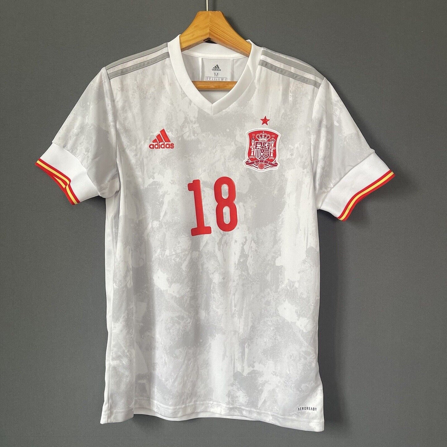 ALBA SPAIN TEAM JERSEY 2021 AWAY SIZE M FOOTBALL SOCCER SHIRT ADIDAS [EH6514]
