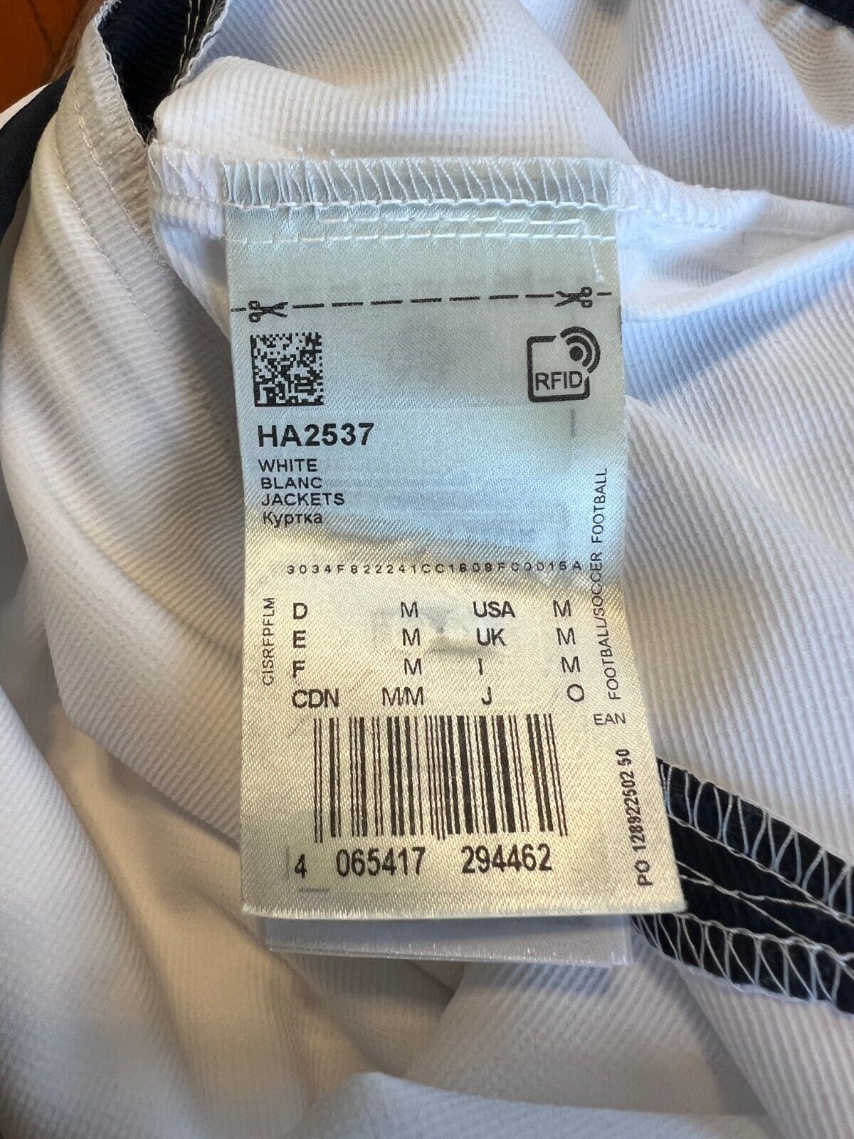 Real Madrid Teamgeist Jacket 2006 x 2021 White Soccer Adidas HA2537 Mens Size M