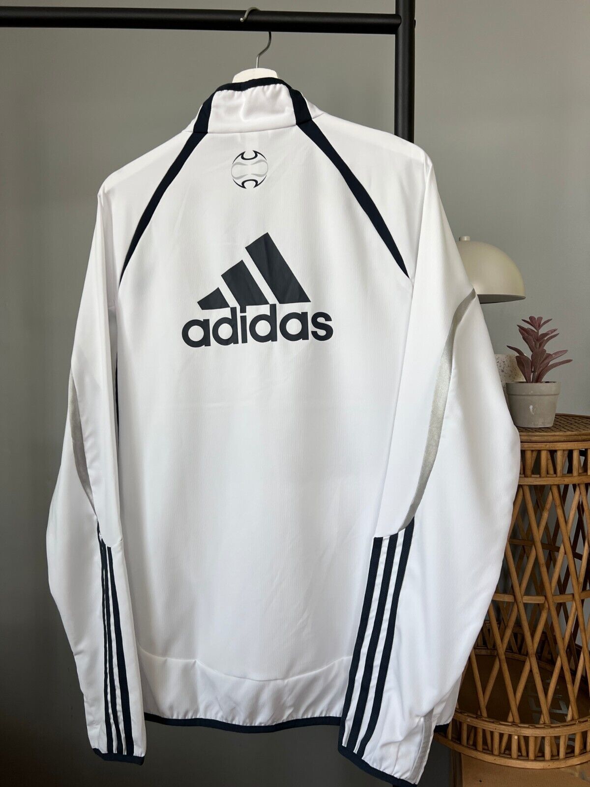 Real Madrid Teamgeist Jacket 2006 x 2021 White Soccer Adidas HA2537 Mens Size M