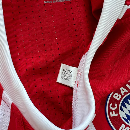 Bayern Munich Jersey 2017/18 Home Match Worn Mens Size 7 Football Shirt Adidas