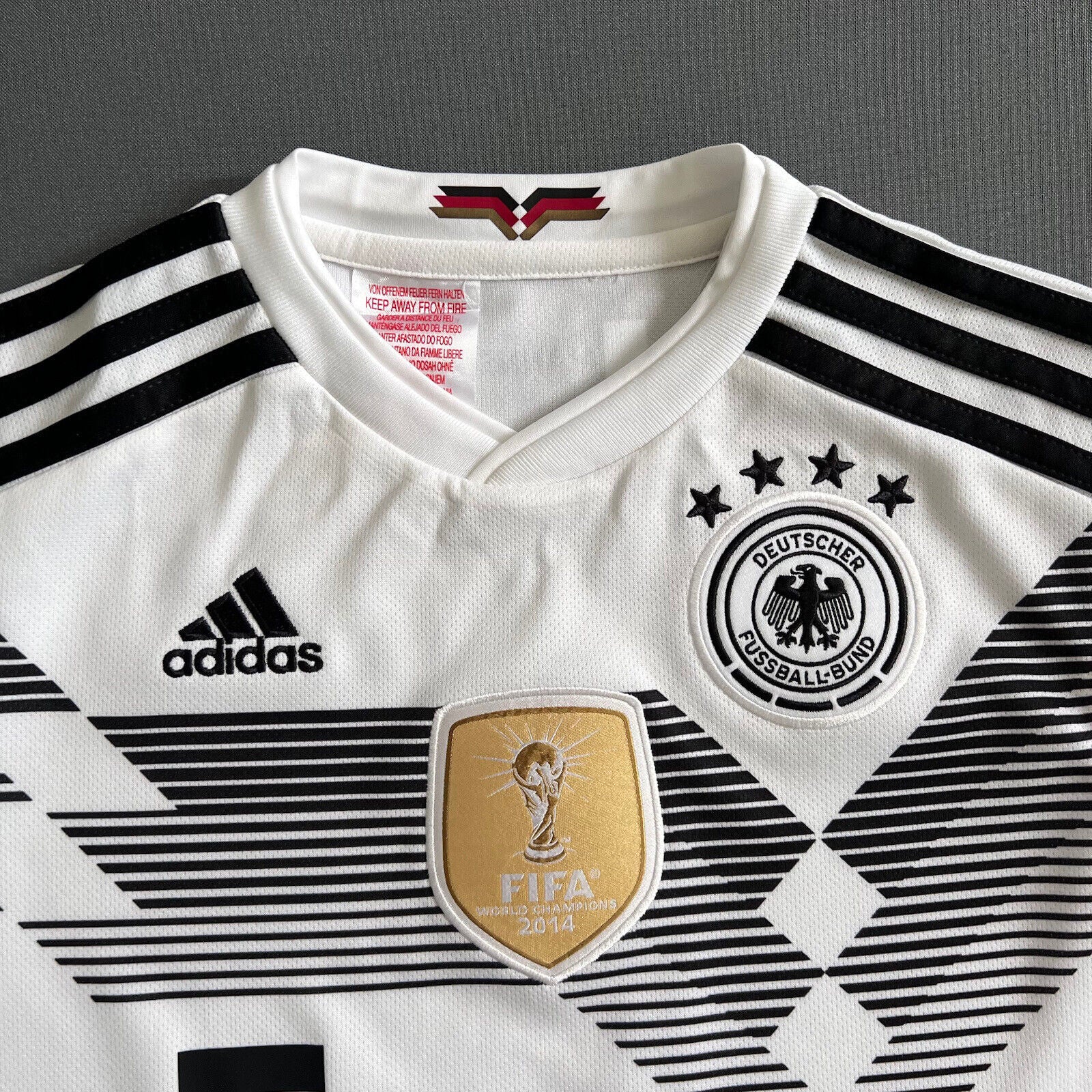 Hummels Germany Jersey 2018 2019 Home Football Shirt Trikot Adidas Boys Size XS