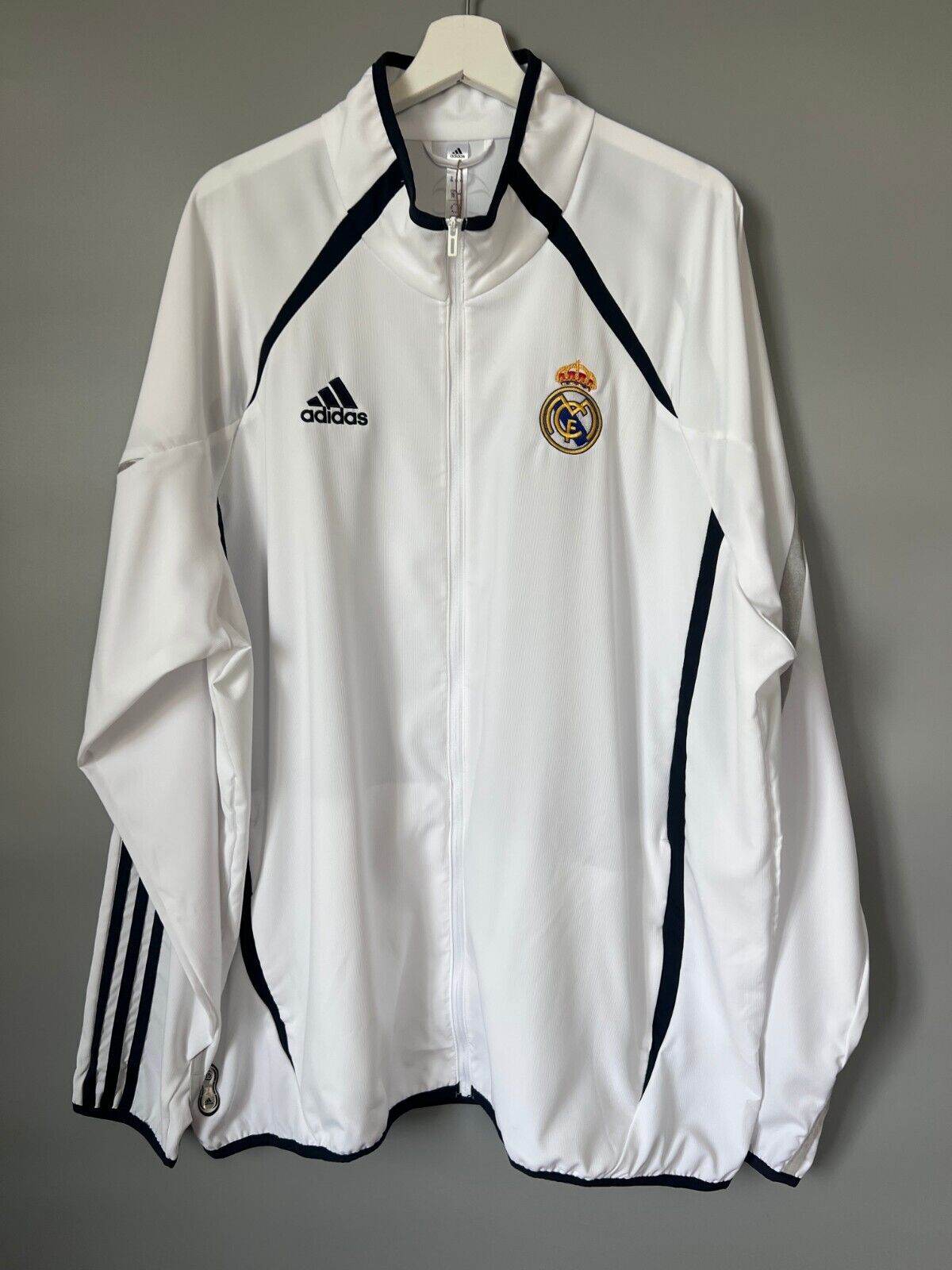 Real Madrid Teamgeist Jacket 2006x2021 White Soccer Adidas HA2537 Mens Size 2XL