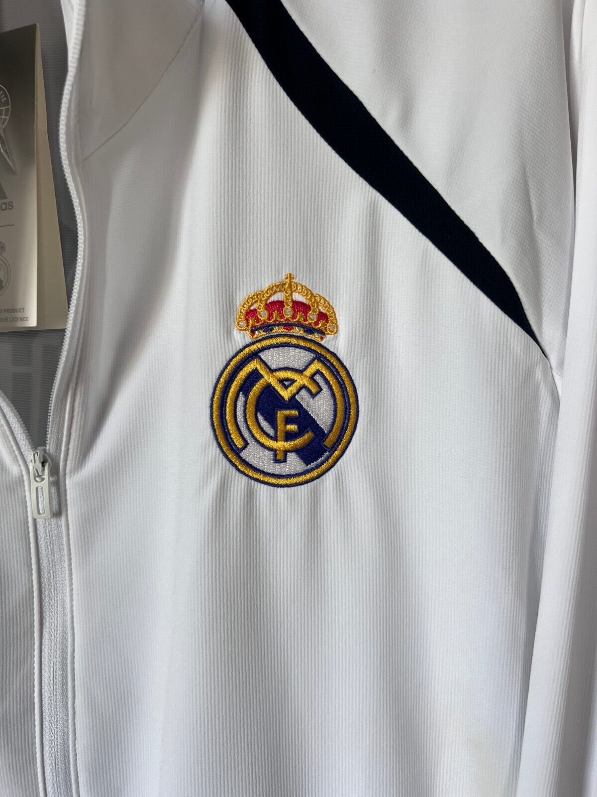 Real Madrid Teamgeist Jacket 2006x2021 White Soccer Adidas HA2537 Mens Size XXL