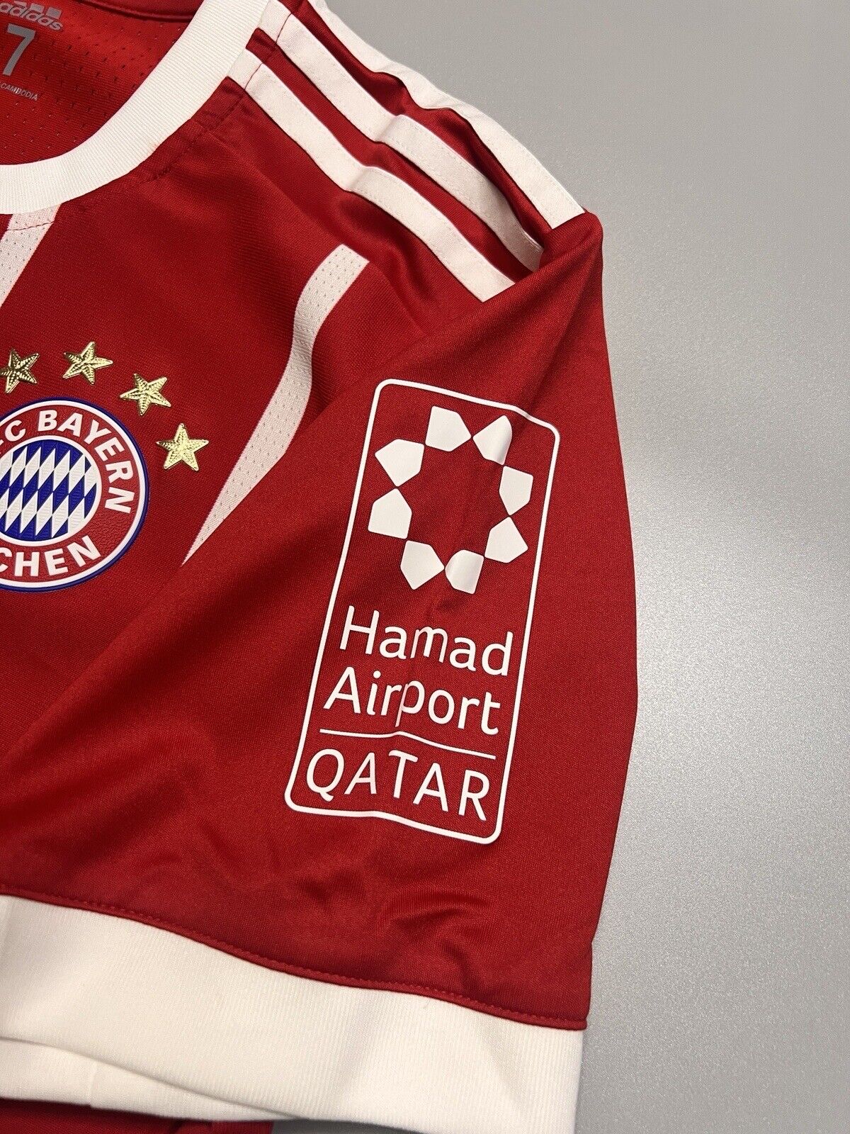 Bayern Munich Jersey 2017/18 Home Match Worn Mens Size 7 Football Shirt Adidas