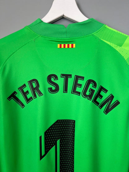 FC Barcelona Jersey 21/22 Goalkeeper Soccer Shirt CV7870-330 Nike Mens Size L