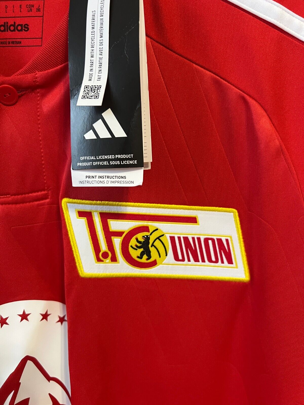 1. FC Union Berlin 23/24 Home Adidas Football Jersey Men's Kit Size L