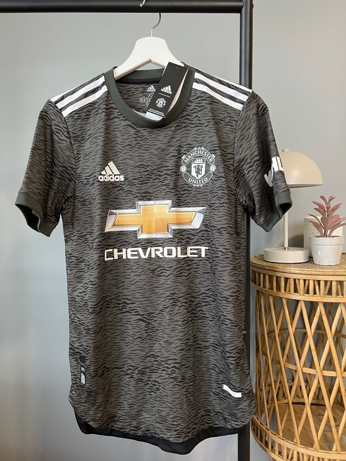 Rashford Manchester United Jersey Away 20/21 Authentic Adidas Soccer Shirt Sz XS