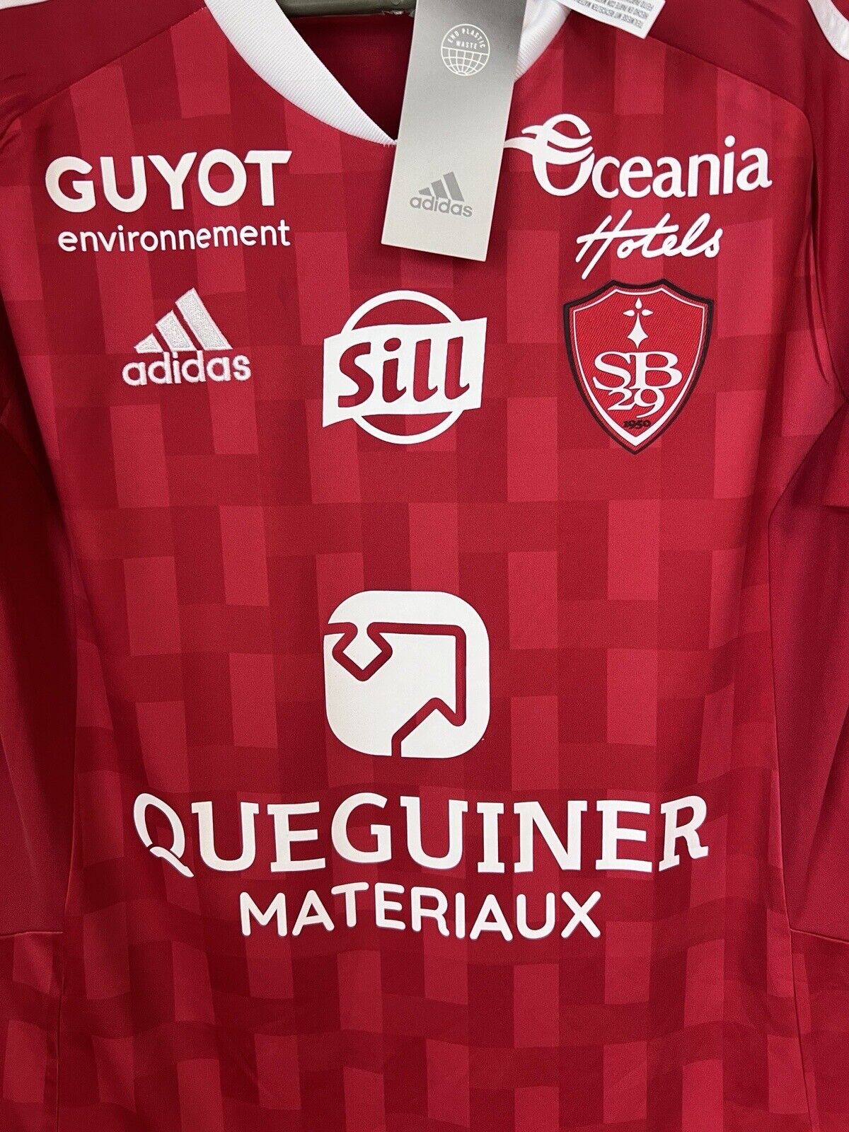 Stade Brestois Brest 29 Jersey Home Mens Soccer Shirt Maillot Adidas Size S
