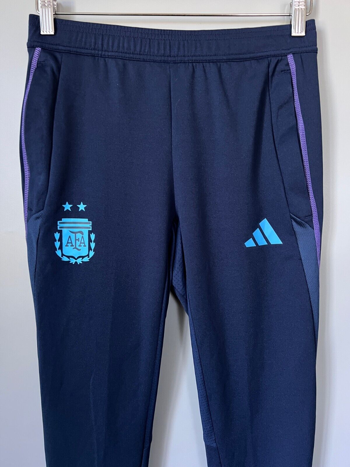 Argentina Tiro 23 Training Pants Blue Football Soccer Adidas HF3914 Mens Size XS