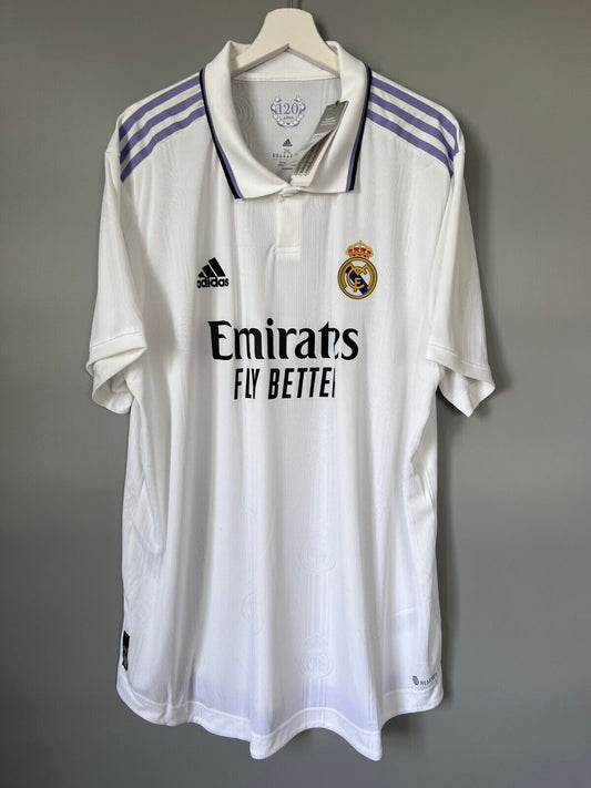 Real Madrid Jersey 22/23 Home Authentic Soccer Shirt HF0292 Adidas Mens Size 2XL