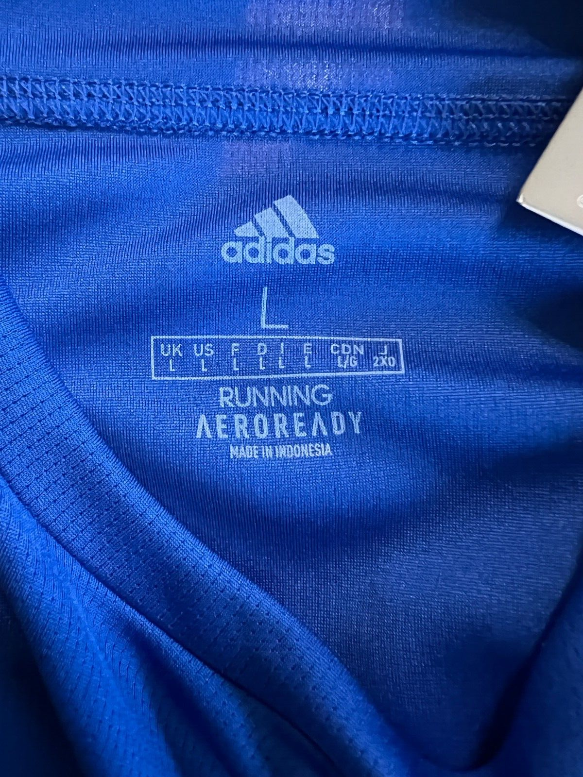 Adidas Mens Blue Running T-Shirt Size L Athletic Jersey GC9094