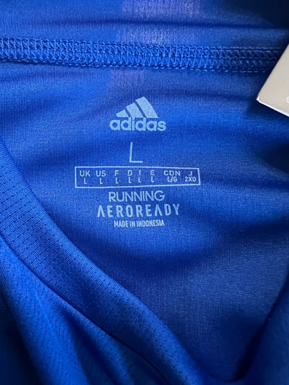 Adidas Mens Blue Running T-Shirt Size L Athletic Jersey GC9094