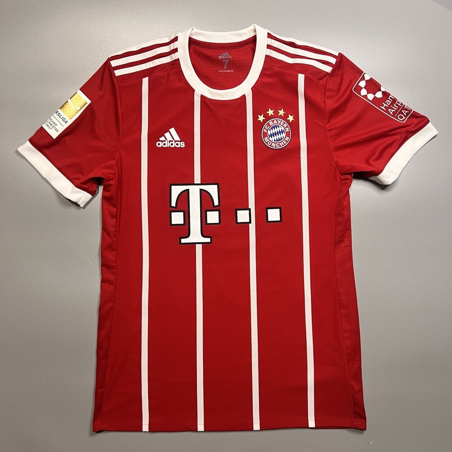 Bayern Munich Jersey 2017/18 Home Match Worn Mens Size 7 Football Shirt Adidas