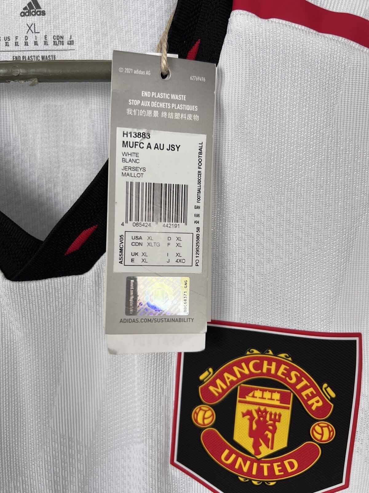 Rashford Manchester United Jersey 22/23 Away Mens Soccer Shirt Adidas Size XL