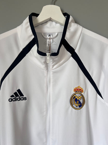 Real Madrid Teamgeist Jacket 2006x2021 White Soccer Adidas HA2537 Mens Size 2XL